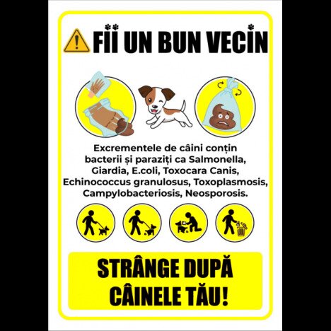 Indicator pentru excrementele de caini